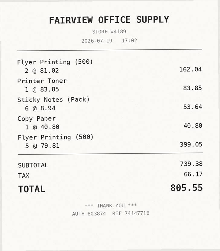 Receipt