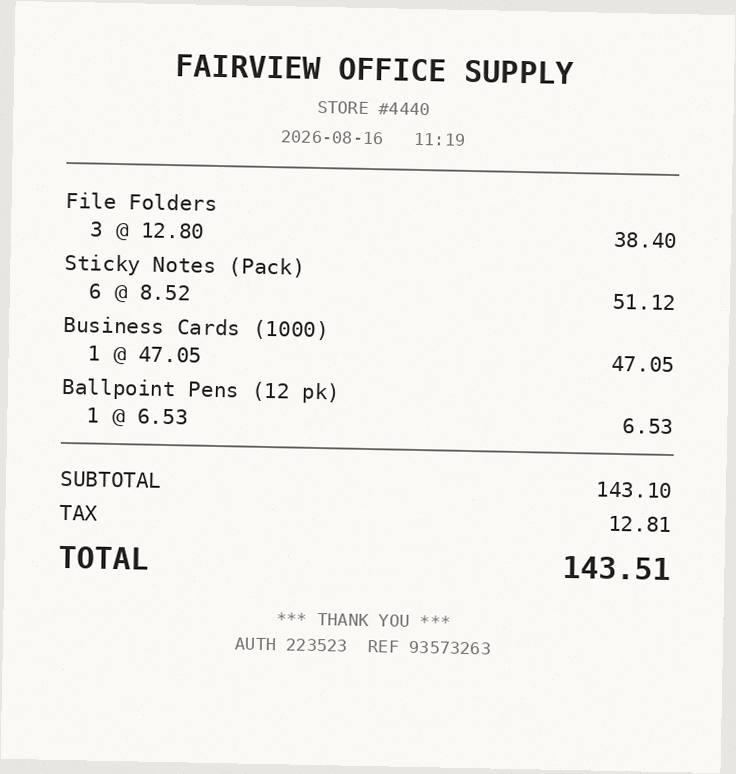 Receipt